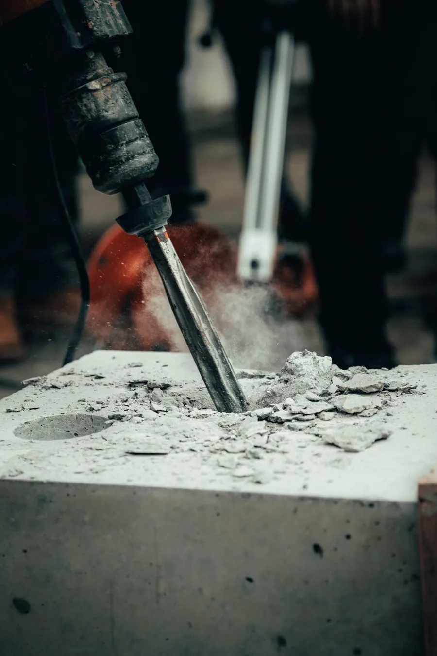 Beispiel: Beton mit Bohrstaub